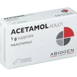 Acetamol febbre e dolore Adulti paracetamolo 1g 10 supposte
