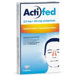 Actifed 2,5 mg 12 Compresse Congestione Nasale e Raffreddore