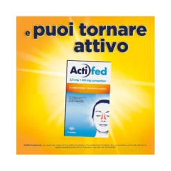 Actifed 2,5 mg 12 Compresse Congestione Nasale e Raffreddore