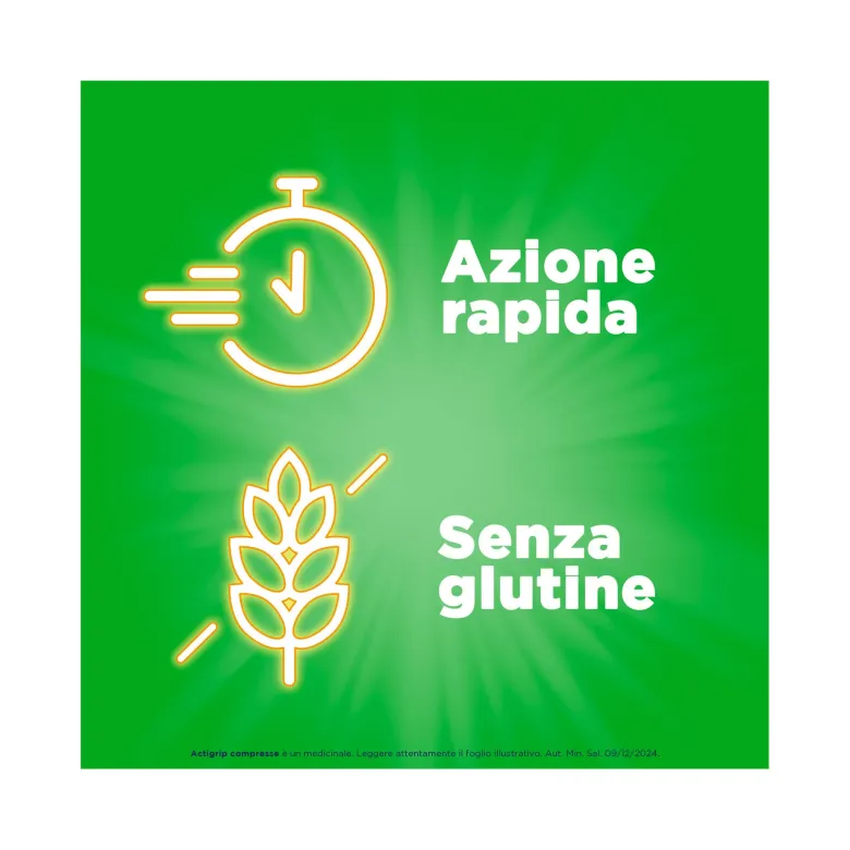 Actigrip 12 Compresse per Raffreddore Cefalea Mal di testa Febbre e Influenza