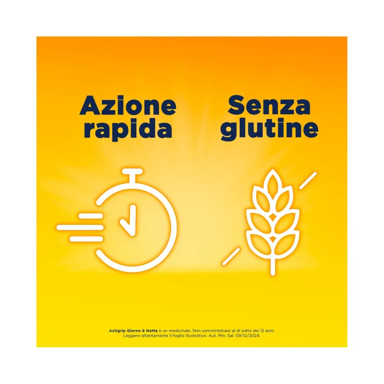 Actigrip Giorno e Notte Compresse per Raffreddore Febbre e Influenza