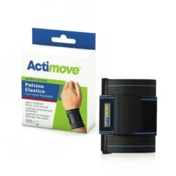 Actimove Polsino Elastico con Fascia Regolabile Taglia Universale colore nero 1 pezzo
