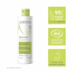 A-Derma BIOLOGY Latte struccante dermatologico IDRA-DETERGENTE 400ml