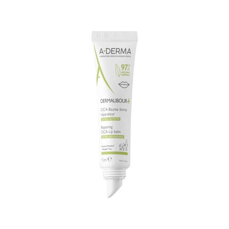 A-Derma Dermalibour+ Cica balsamo labbra ristrutturante 15ml