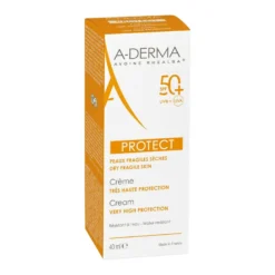 A-Derma Protect Crema protezione solare viso molto alta SPF50+ per pelli fragili secche 40ml