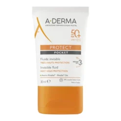 Aderma Protect Pocket Fluido Invisibile Solare Viso 30ml SPF50+
