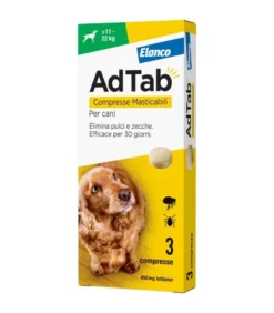 Adtab Per Cani Da 11 A 22kg 3 Compresse Masticabili 450mg