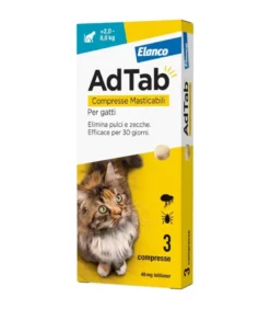 Adtab Per Gatti Da 2 A 8kg 3 Compresse Masticabili 48mg
