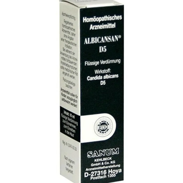 Albicansan D5 Gocce Sanum soluzione per uso orale, cutaneo ed inalatorio 10 ml medicinale omeopatico