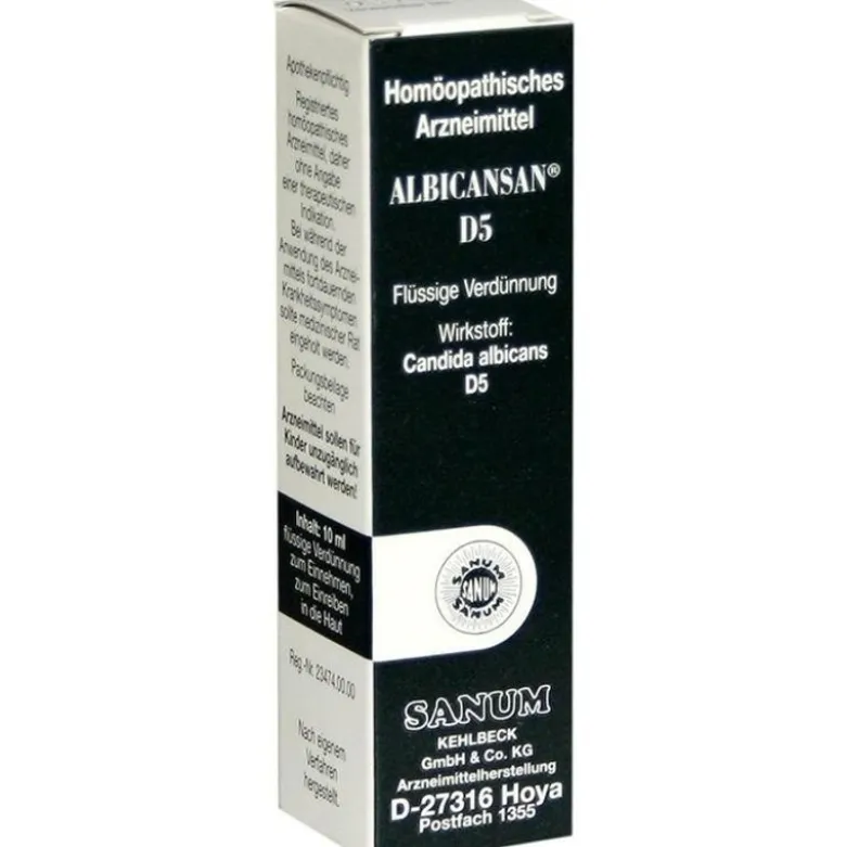 Albicansan D5 Gocce Sanum soluzione per uso orale, cutaneo ed inalatorio 10 ml medicinale omeopatico