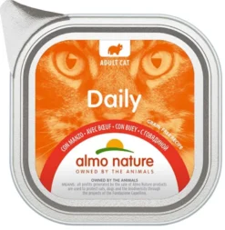Almo Nature Daily Menù Cibo Umido Con Manzo Per Gatti Adulti Vaschetta 100g