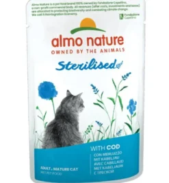 Almo Nature Sterilised Cibo Umido Merluzzo Per Gatti Adulti Sterilizzati Bustina 70g