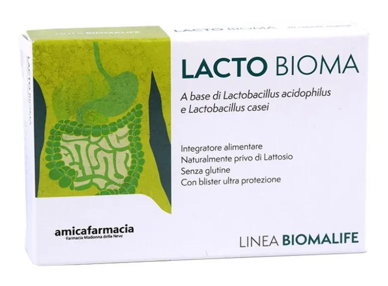Amicafarmacia Lacto Bioma A Base Di Lactobacilli Per L'equilibrio Della Flora Intestinale 30 Capsule