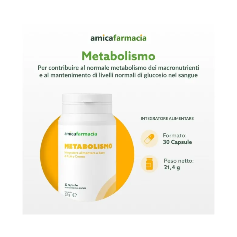Amicafarmacia Metabolismo Integratore 30 Capsule