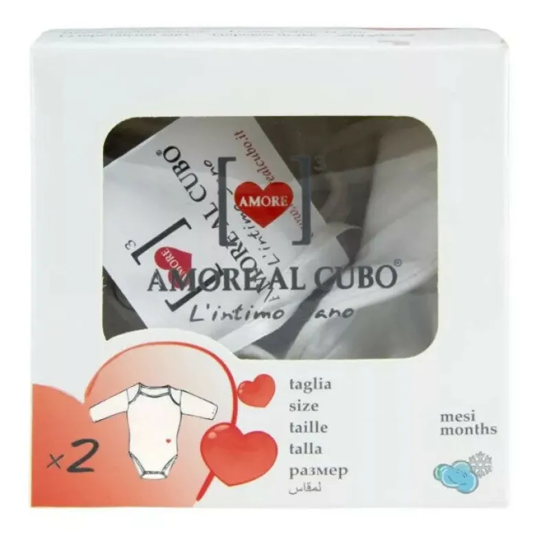 Amore al Cubo L'intimo Sano Body manica lunga 9-12m