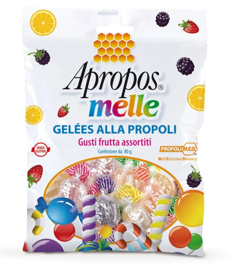 Apropos melle gelèes alla propoli caramelle gusti assortiti confezione da 80g