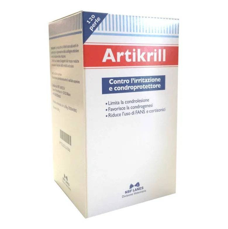 Artikrill Condroprotrettore e contro l'irritazione articolare per cani 120 perle