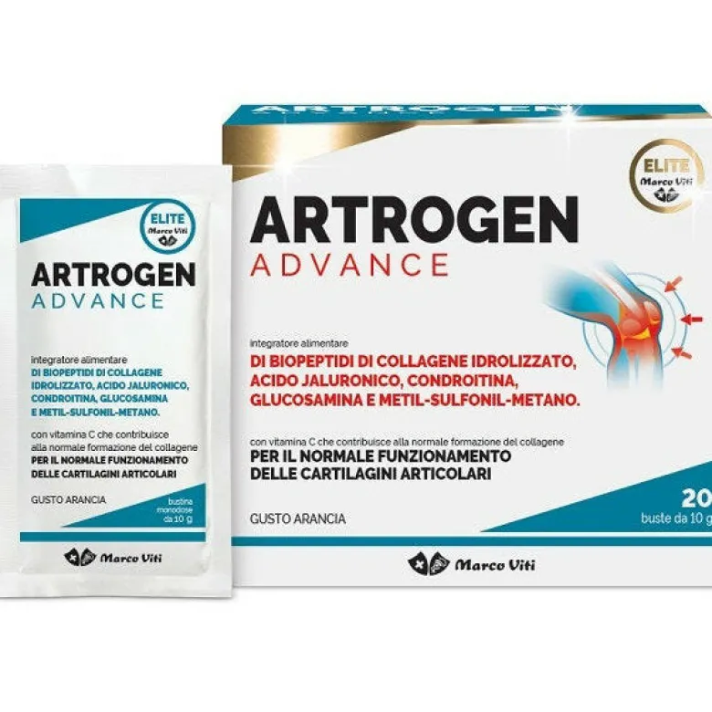Artrogen Advance funzionamento delle cartilagini articolari 20 bustine gusto Arancia