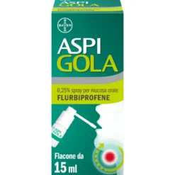 Aspi Gola Spray Antinfiammatorio per Gola Infiammata Faringite e Mal di gola con Flurbiprofene 15ml