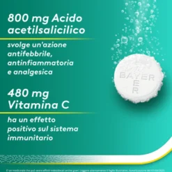 AspirinaACT C antinfiammatorio e antidolorifico per Febbre eInfluenza con Vitamina C 10 Cpr Eff
