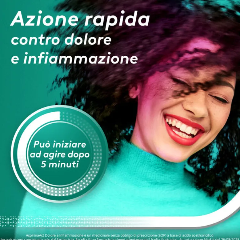 AspirinaAct Dolore e Infiammazione Antidolorifico Antinfiammatorio per Mal di Testa e Dolori 12 Cpr