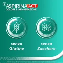 AspirinaAct Dolore e Infiammazione Antidolorifico Antinfiammatorio per Mal di Testa e Dolori 12 Cpr