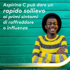 Aspirina C Antinfiammatorio Antidolorifico per Influenza Raffreddore e Febbre con Vitamina C 40 Cpr