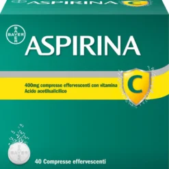 Aspirina C Antinfiammatorio Antidolorifico per Influenza Raffreddore e Febbre con Vitamina C 40 Cpr