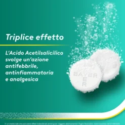 Aspirina C Antinfiammatorio Antidolorifico per Influenza Raffreddore e Febbre con Vitamina C 20 Cpr