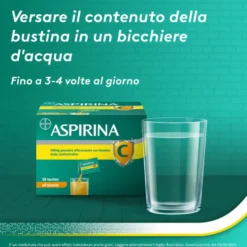 Aspirina C Antinfiammatorio e Antidolorifico per Influenza e Febbre con Vitamina C 10 Buste Arancia