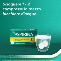 Aspirina C Antinfiammatorio Antidolorifico per Influenza Raffreddore e febbre con Vitamina C 10 Cpr