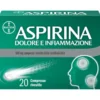 Aspirina Dolore e Infiammazione Antidolorifico Antinfiammatorio per Mal di Testa e Dolori 20 Cpr