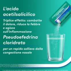 Aspirina Influenza Naso Chiuso 20 Buste - Antidolorifico e Decongestionante
