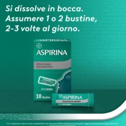 Aspirina in Granuli Senz'Acqua Antidolorifico e Antinfiammatorio contro Mal di Testa e Dolore 10 Bst