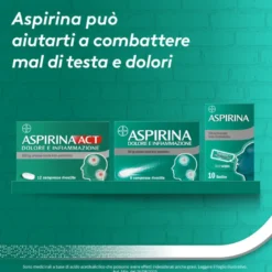 Aspirina in Granuli Senz'Acqua Antidolorifico e Antinfiammatorio contro Mal di Testa e Dolore 20 Bst