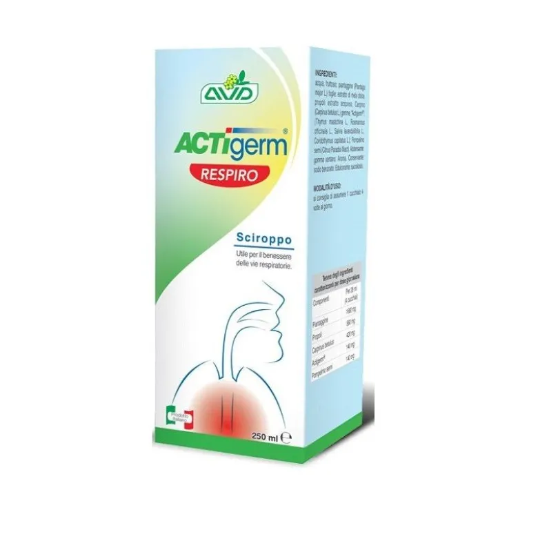 AVD Actigerm Respiro per il benessere delle vie respiratorie 250ml