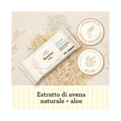 Aveeno Baby Daily Care Salviettine con Estratto di Avena e Aloe 72 Salviettine