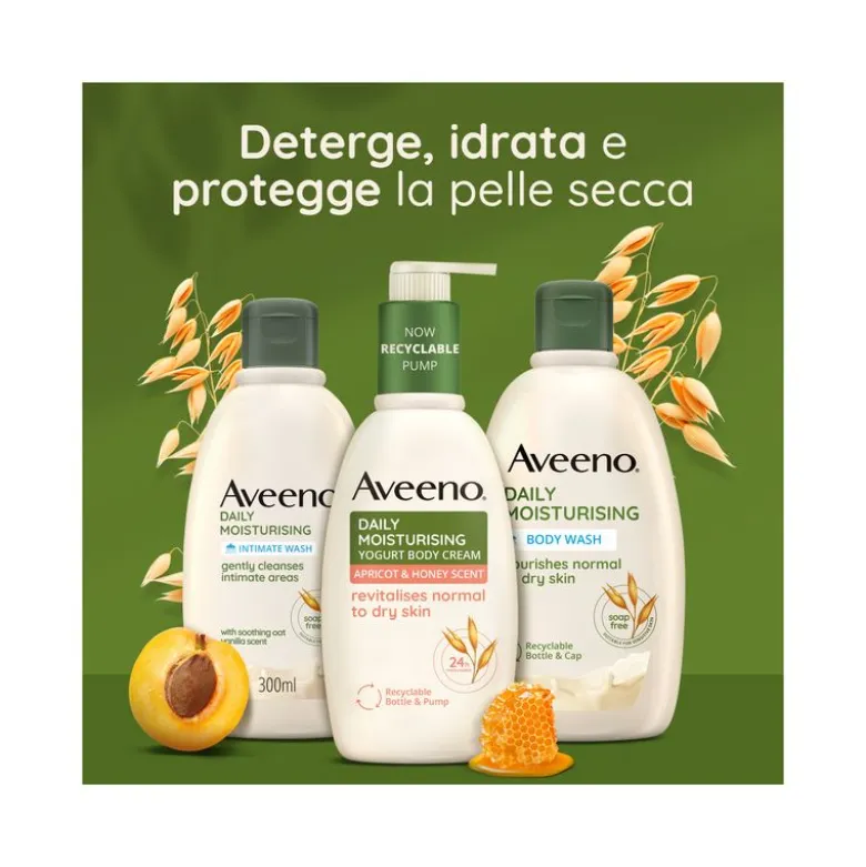 Aveeno Crema Idratante Corpo Pelle Secca Daily Mosturising allo Yogurt 300 ml