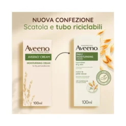 Aveeno Crema Idratante Viso e Corpo Daily Moisturising da Pelli Normali a Secche 100ml