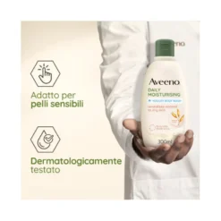 Aveeno Daily Moisturising Bagno Doccia Yogurt Albicocca Miele 300ml
