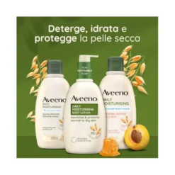 Aveeno Daily Moisturising Bagno Doccia Yogurt Albicocca Miele 300ml
