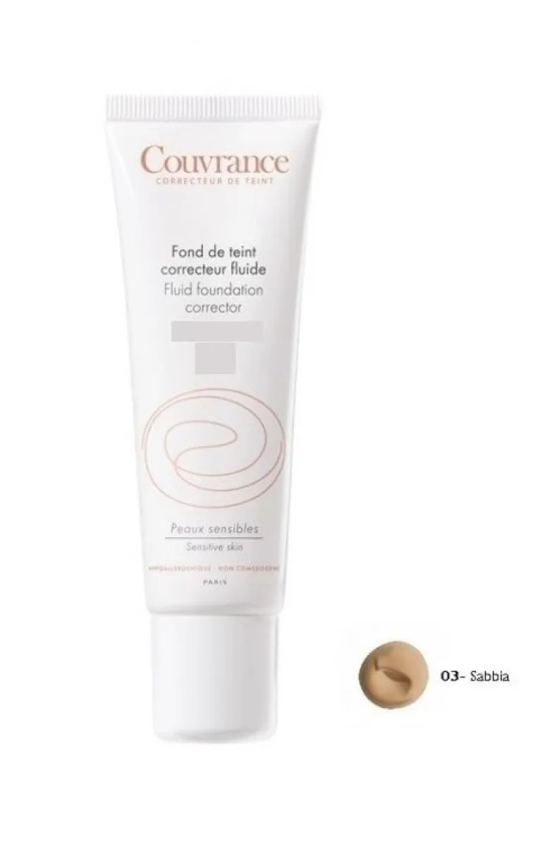 Avene Couvrance Fondotinta Correttore Fluido 3.0 Sabbia pelli sensibili SPF20 30ml