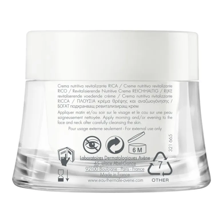 Avene Crema Viso Ricca Nutritiva Rivitalizzante per pelli secche 50ml