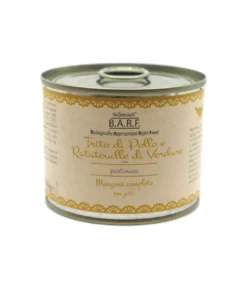 Barf Menu Completo Gatto Trito Di Pollo E Ratatouille Di Verdure Con Pastinaca 200g
