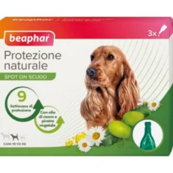 Beaphar Protezione Naturale Spot On Antiparassitario Cane Taglia Media 3 Pipette Da 2ml