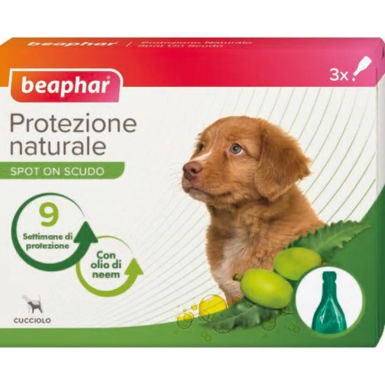 Beaphar Protezione Naturale Spot On Antiparassitario Cucciolo 3 Pipette Da 1ml