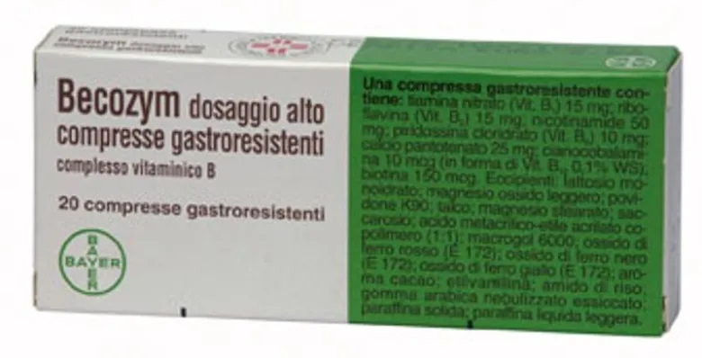 Becozym Vitamina B dosaggio alto 20 compresse gastroresistenti