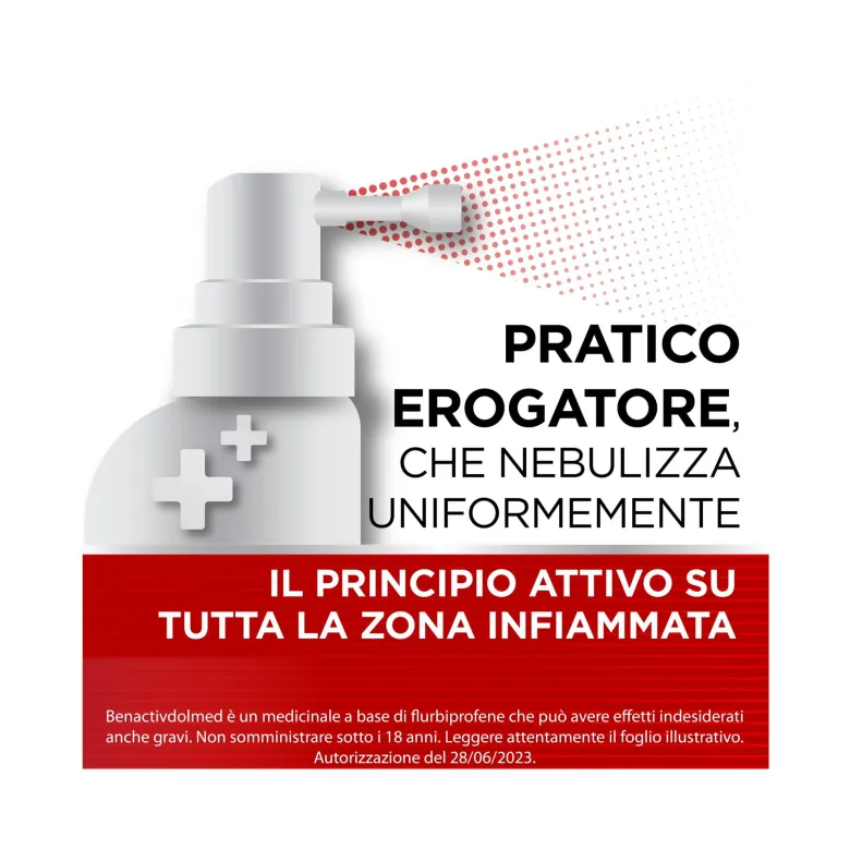 Benactivdolmed Gola Spray Indicato per Mal di Gola 15ml