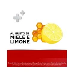 Benactiv Gola per il Mal di Gola 16 Pastiglie Gusto Miele e Limone