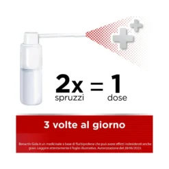 Benactiv Gola Spray Indicato per Mal di Gola 15ml